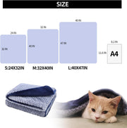 Premium Fluffy Fleece Dog Blanket Soft and Warm Reversible Flannel Pet Blanket for Dogs 24X32Inch Washable Indoor Cats Blankets for Cozy Comfy Nap(Blue)