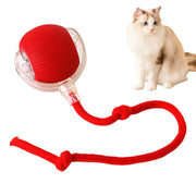 Electric Cat Ball Toys Automatic Rolling Ball Faux Tail Rechargeable Smart Pet Interactive Toy Dog Cat Training Imitate Mouses