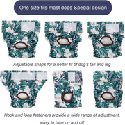 Dog Diapers Female Washable Small Medium Large 3 Pack Reusable Doggie Diapers Puppy Period Pants for Doggy Heat Cycle Peeing D39M