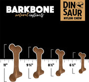 Dinosaur Barkbone - Nylon Dog Bone for Aggressive Chewers - Bacon Flavor - 8.5"