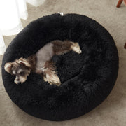 Calming Dog Bed & Cat Bed, Anti-Anxiety Donut Dog Cuddler Bed, Warming Cozy Soft Dog round Bed, Fluffy Faux Fur Plush Dog Cat Cushion Bed for Small Medium Dogs and Cats