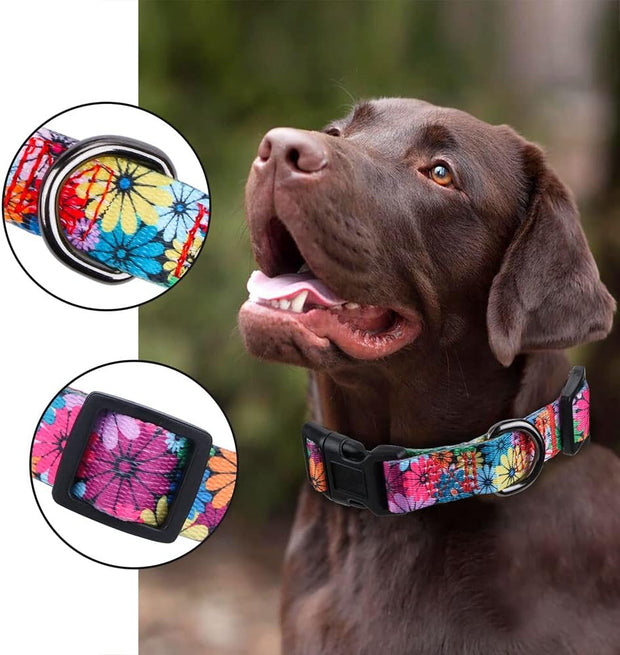 Dog Collar for Small Dogs Floral Pattern for Girl Boy Dogs Small